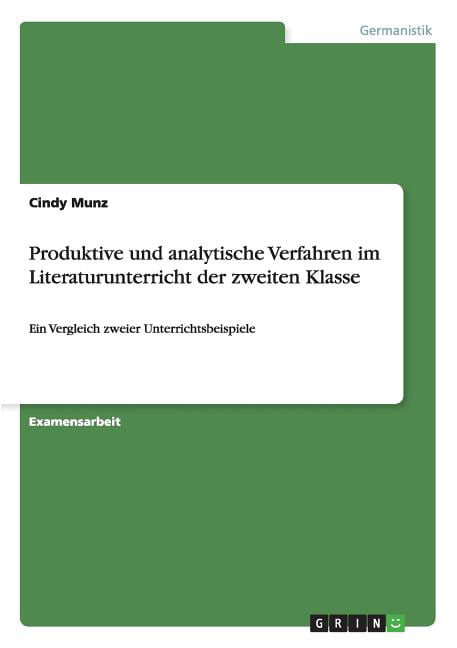 Munz - Produktive und analytische Verfahren im Literaturunterricht der - E555z