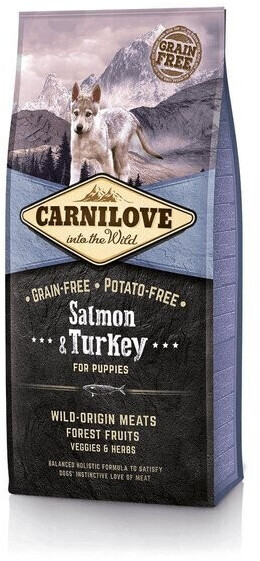 Carnilove Salmon & Turkey Dry Food for Puppies, Grain Free, 1.5 kg