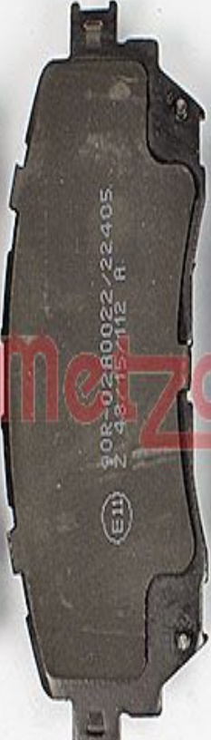 Original METZGER Brake Pad Set Disc Brake 1170811 for Mazda