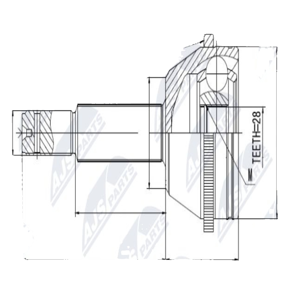 Fits NTY NPZ-FR-038 EXTERNAL JOINT FORD TRANSIT 2.2TDCI 06- /TYPE2/  ⭐UK Stock⭐