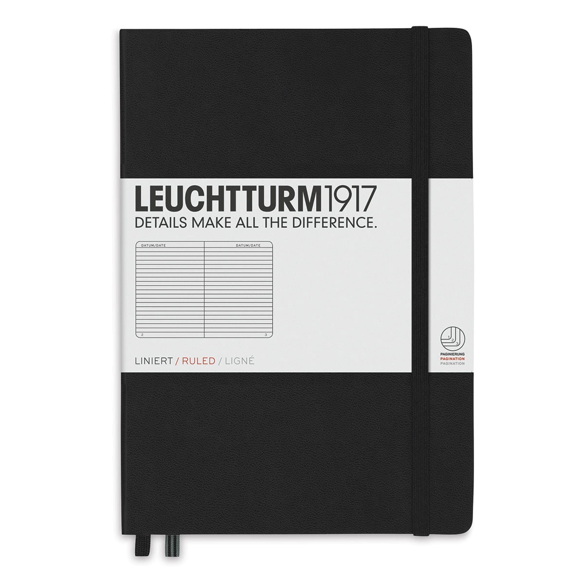 Black Medium Ruled Notebook