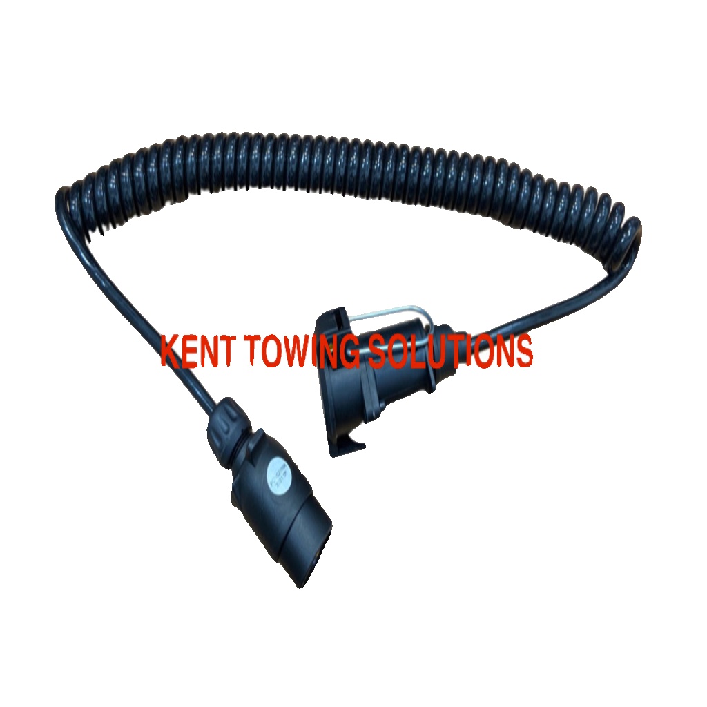 Maypole 5886 2.5m 7 Pin N Type Curly Extension Lead (Plug To Socket)