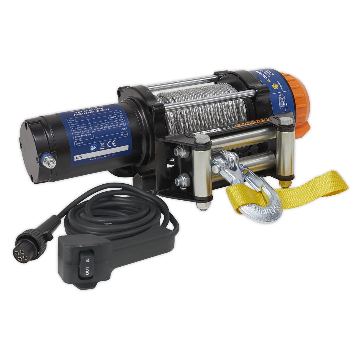 Sealey ATV2040KIT ATV/Quad Recovery Winch 2040kg (4500lb)  12V Wireless Winch
