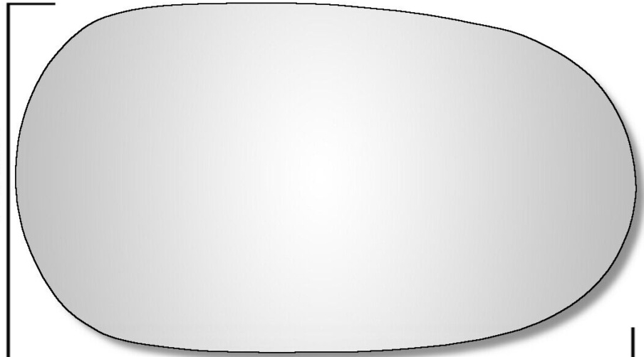 Right Hand Drivers Side Jaguar XJ X350 2003-2007 Convex Wing Door Mirror Glass