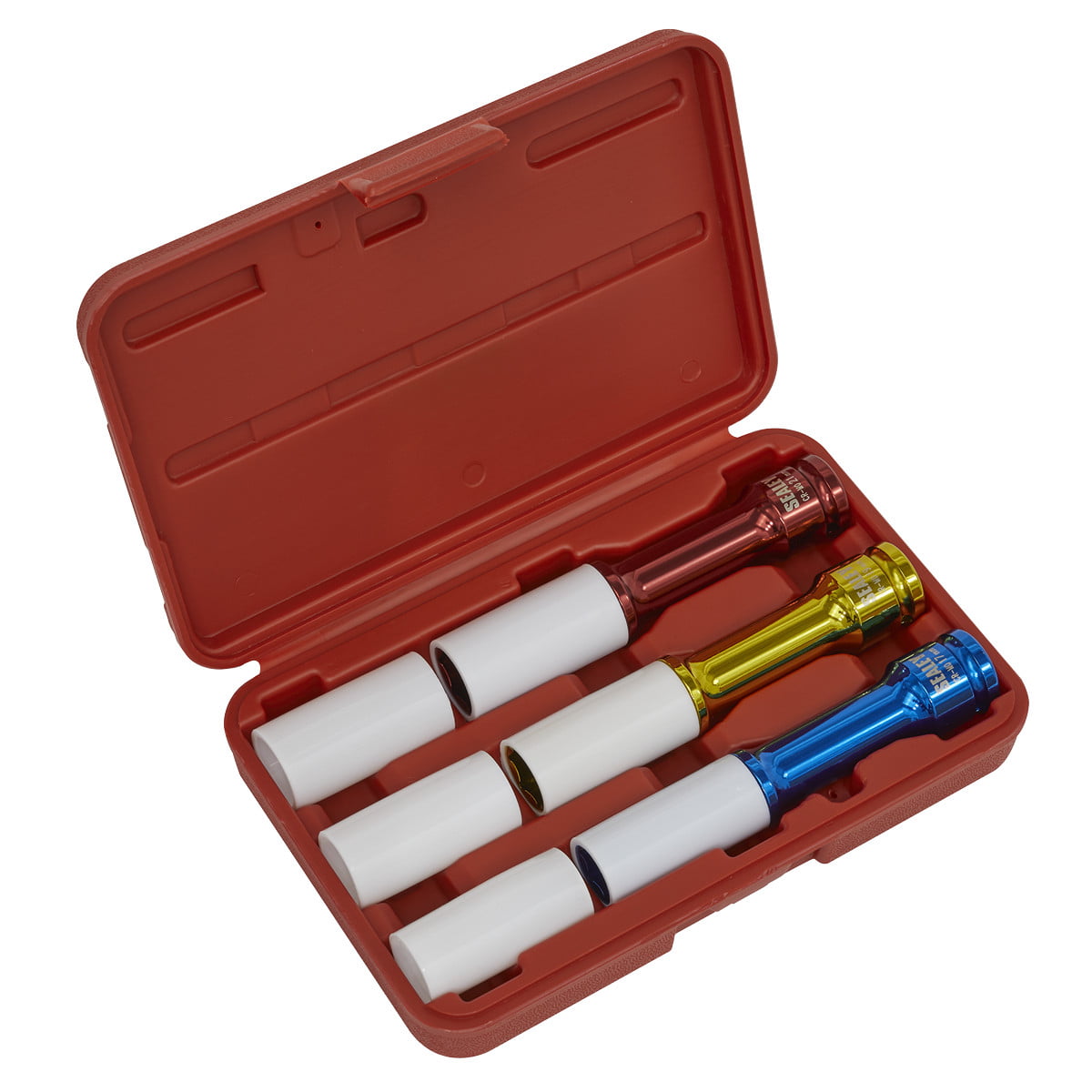 Sealey 3 Piece 1/2" Drive Deep Impact Socket Set For Alloy Wheels - Image 6