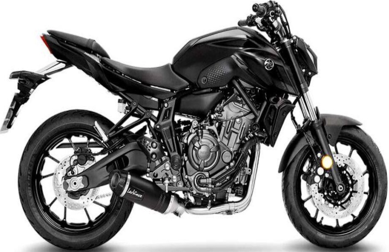 Full Exhaust System Leovince approv Inox LV ONE EVO BLACK YAMAHA MT-07 2021 2024