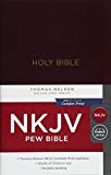 NKJV, Pew Bible, Hardcover, Burgundy, Red Letter, Comfort Pri... - 9780785215936