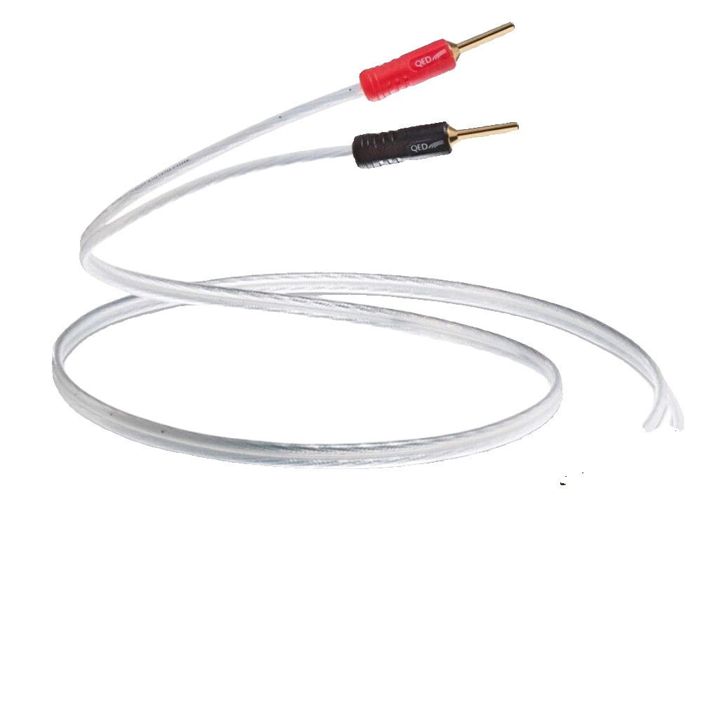 QED XT25 Speaker Cable 2 x 2m Terminated with Metal Airloc Forte Banana Plugs