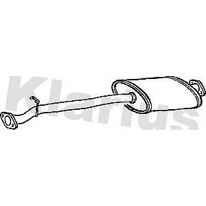 Klarius box with centre pipe fits Land Rover 110 2.5 90-93 LR147G