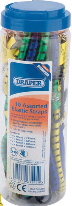 Draper 63545 Assorted Bungee Cords (Pack of 10)