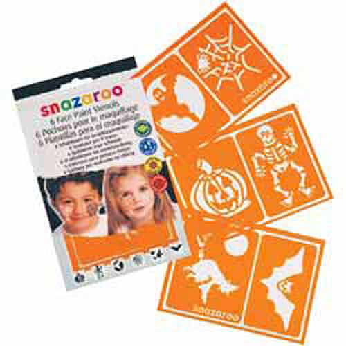 Snazaroo Face Painting Stencils 6 Designs For Boys & Girls Face Paint Make Up