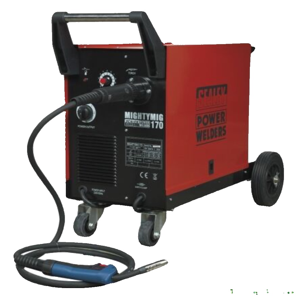 Sealey Mightymig170 Professional Gas Gasless 170A MIG Welder 230V Euro Torch