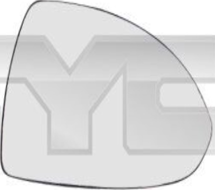 Right TYC 325-0093-1 Mirror Glass, outside mirror for OPEL