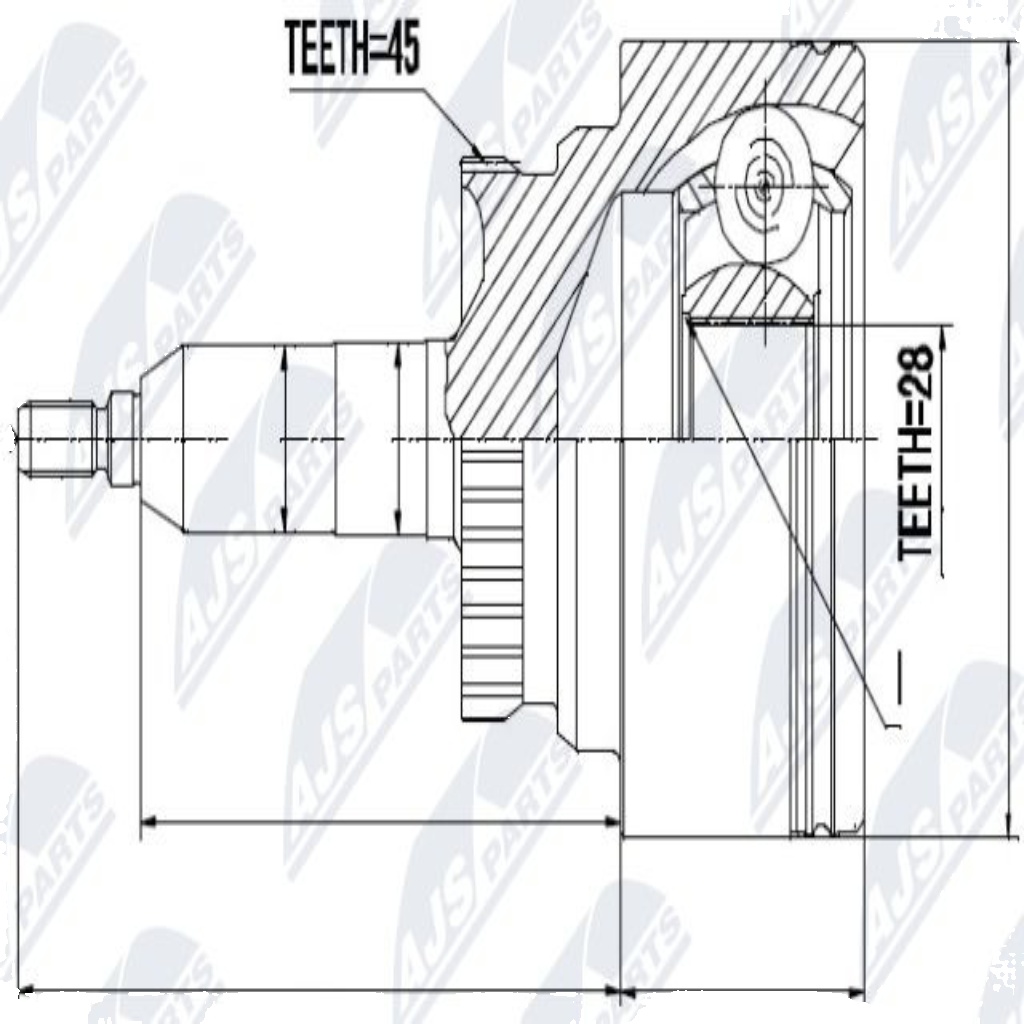 NPZ-FR-045 NTY Joint Kit, drive shaft for FORD USA,LINCOLN