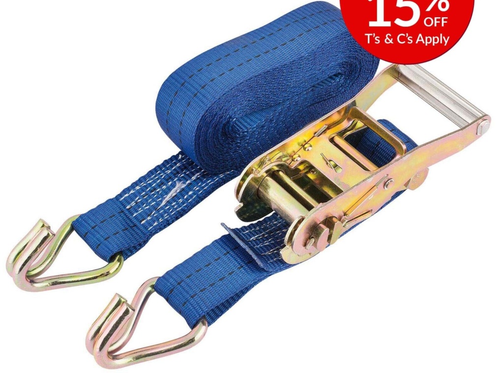 Draper 16263 Ratchet Tie Down Strap 6m x 38mm 750kg