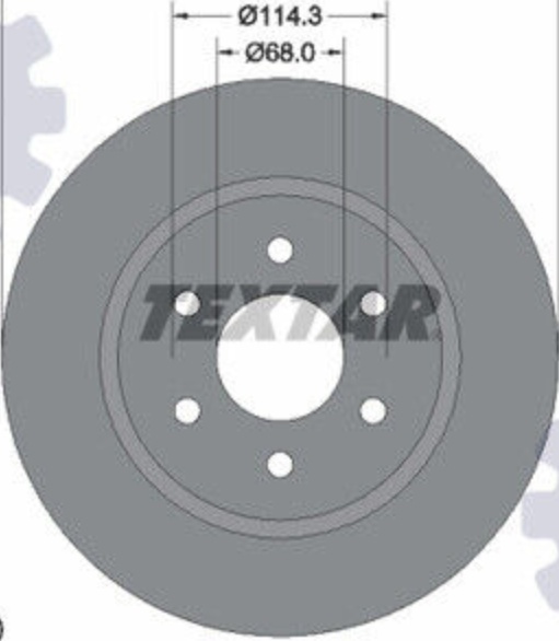 Genuine OE Front Brake Discs Pair Coated Vented 92199603 Textar 296 mm