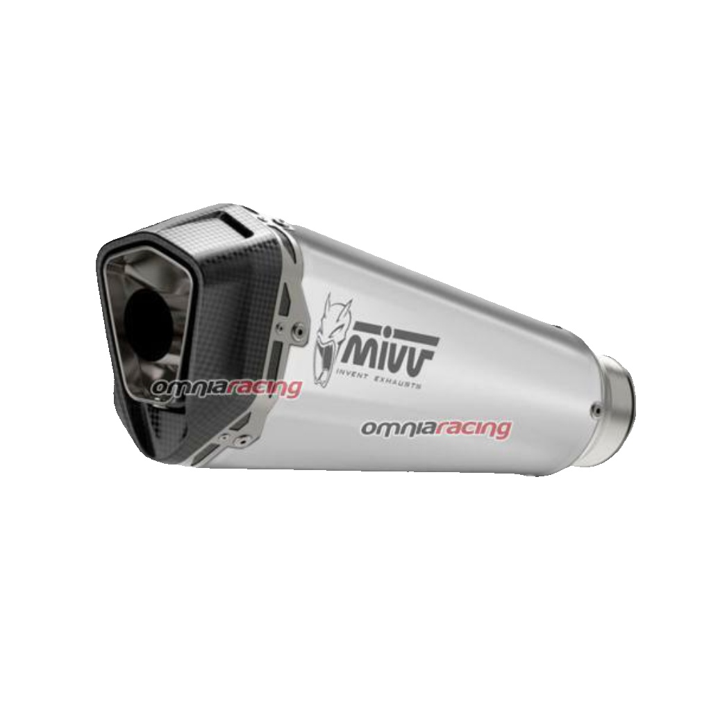 Mivv Muffler slip-on exhaust DELTA RACE Inox for DUCATI PANIGALE V2 2020 > 2023