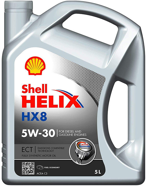 SHELL HELIX HX8 ECT 5W30 C3  -  * FULLY SYNTHETIC* BMW LL04 : MB Approval 5L
