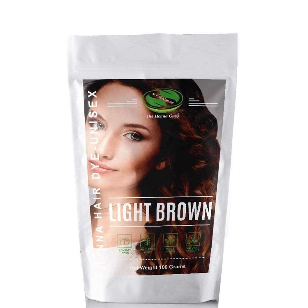 New Os Caras Da Hena Pack Light Henna Hair & Beard Dye/Color - The Henna Guys Brown Hc Size 3