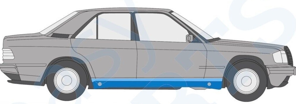 MERCEDES 190 W201 1982-1993 FULL SILL REPAIR PANEL / SET / RIGHT RH
