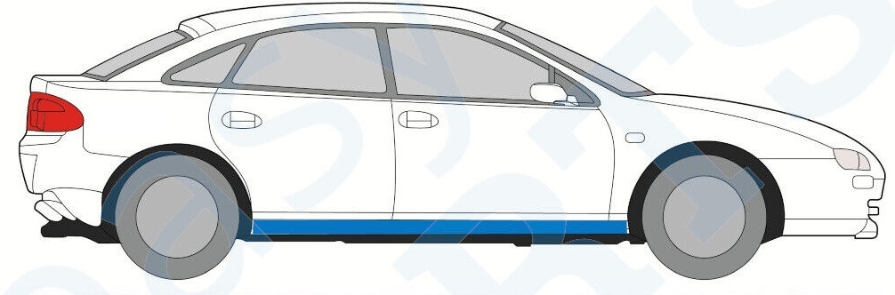 MAZDA 323F BA 1994-1998 SILL REPAIR PANEL / LEFT LH