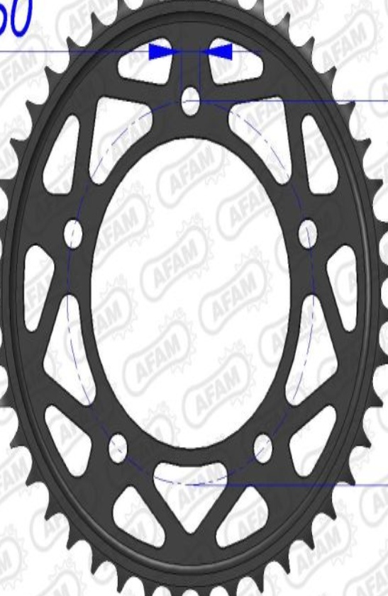 Crown AFAM Aluminium 13817-paso 520 for Moto Spare Parts & Accessories