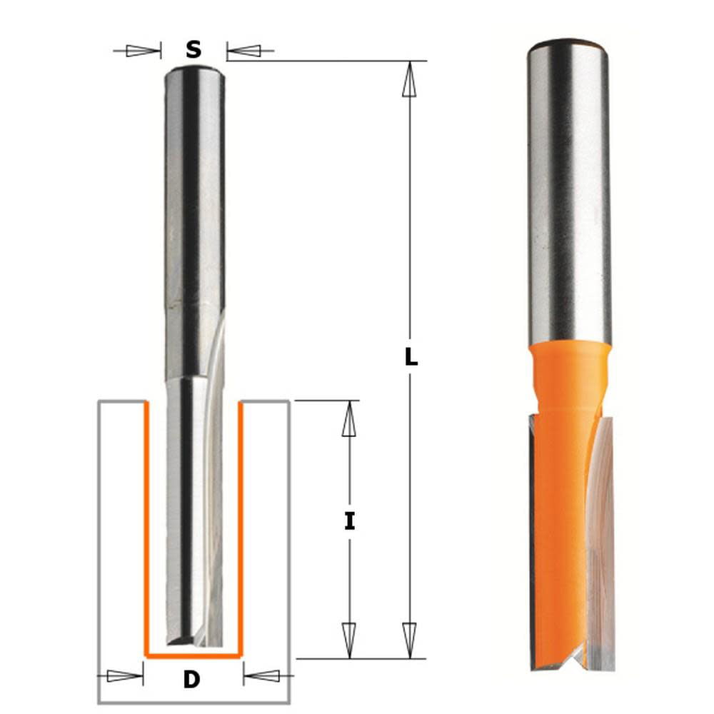 CMT 1/2"" Shank 12.7mm Dia TCT Router Cutter for Kitchen Worktop 63mm Twin Flute