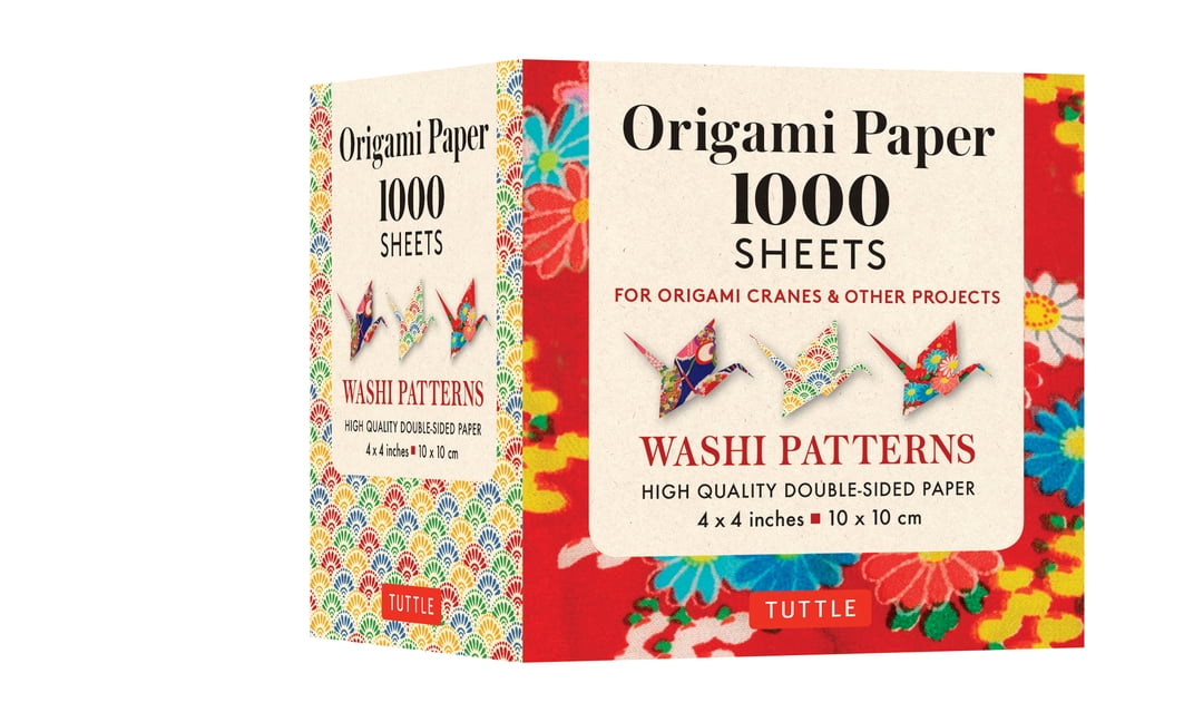 Tuttle Publishing Origami Paper Japanese Washi 1,000 Sheets 4" (10 Cm): Tuttle Origami Paper: High-Quality Double-Sided Origami Sheets Printed With 12 Different Designs (Instructions For Origami Crane Included) - Image 5