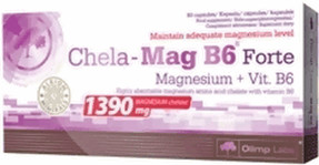 Chela-Mag B6 Forte Mega Caps® 60 caps. High Strength Chelated Magnesium 250mg