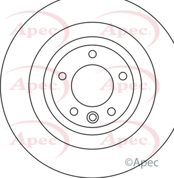 Brake Disc Rear Vented Braking 350mm Outer Diameter Fits Land Rover APEC DSK3244