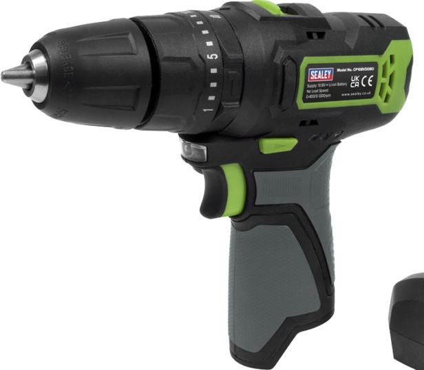 Sealey CP108VDD Cordless Hammer Drill/Driver Ø10mm 10.8V 2Ah Battery & charger