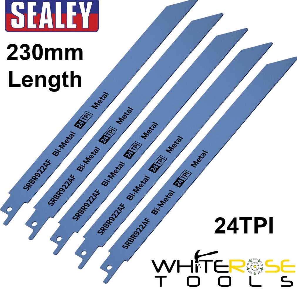 Sealey SRBR922AF Reciprocating Saw Blade for Metal 230mm 24tpi - Pack of 5