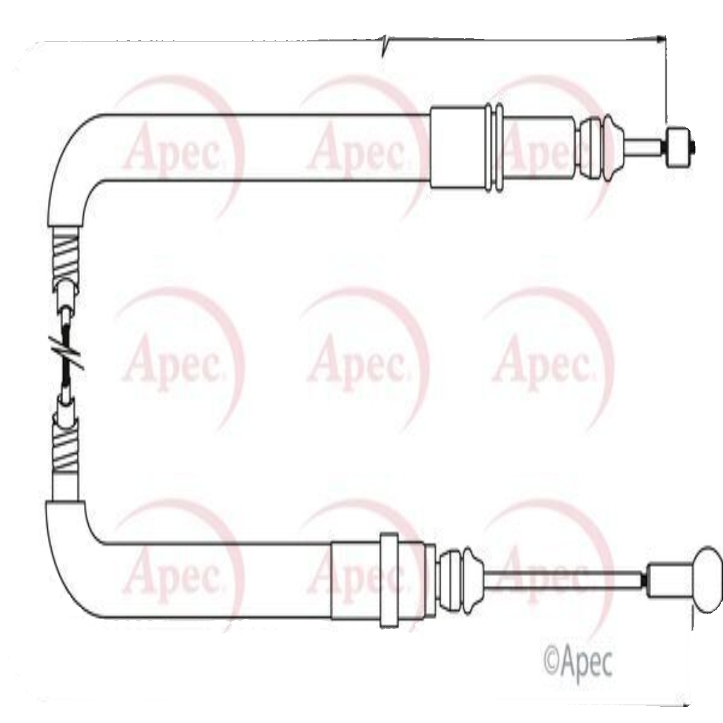 APEC REAR CABLE PARKING BRAKE FOR CITROËN FIAT PEUGEOT EXPERT EXPERT TEPEE JUMPY
