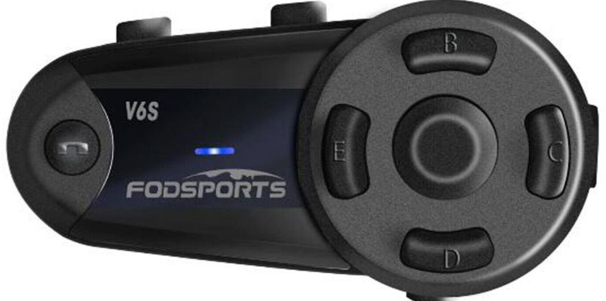 Fodsports V6S Motorcycle Helmet Bluetooth Intercom Headset 1000m 2-way with FM