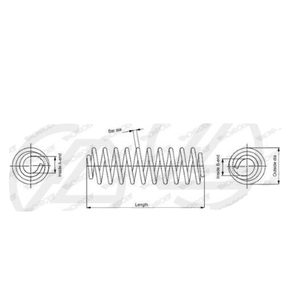 Suspension spring Coil spring with constant wire diameter SE2838 MONROE for OPEL