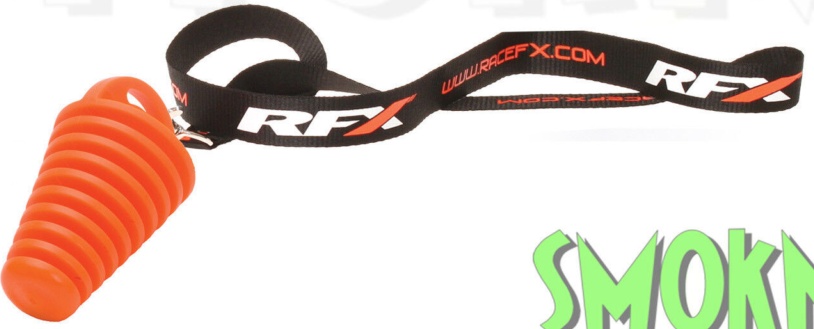 Rfx Race 4-Stroke Muffler Cap With Orange Cord For Motorcycle Parts
