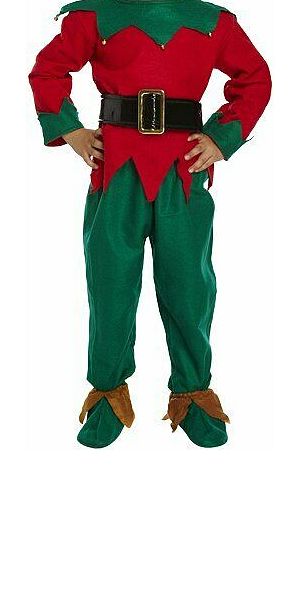 Child's Christmas Elf Fancy Dress Costume 4-6 Year Olds