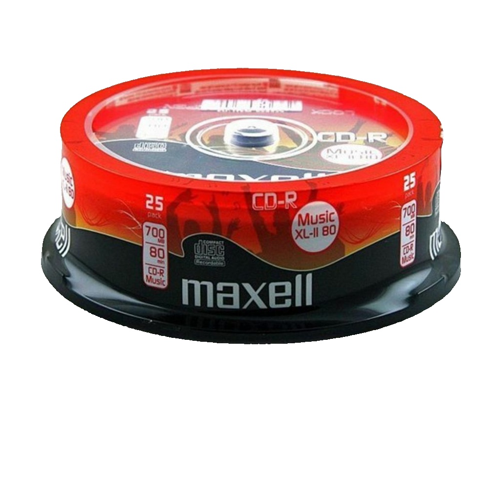 25 MAXELL CD CD-R 80 MINS XL-II DIGITAL AUDIO RECORDABLE BLANK MUSIC DISCS