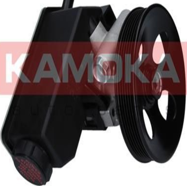 Power steering pump hydraulic with V-ribbed belt pulley PP161 KAMOKA for OPEL