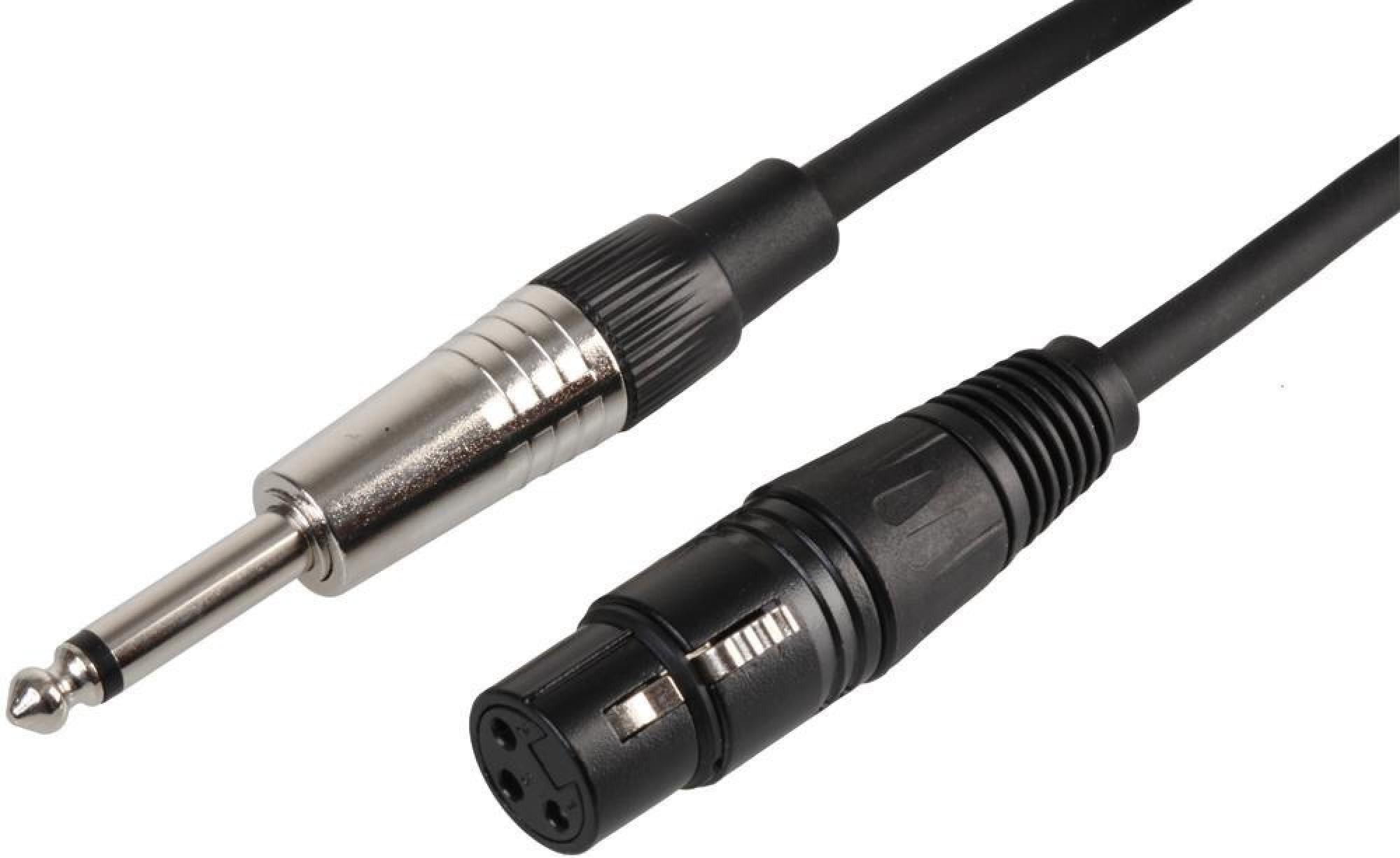 Citronic 6.35mm Mono Jack to 3-Pin XLR Audio Cable/1.5m