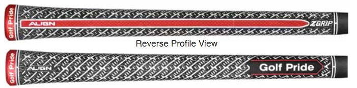 Golf Pride Z-Grip Full Cord ALIGN Grips - Black / White / Red x 3