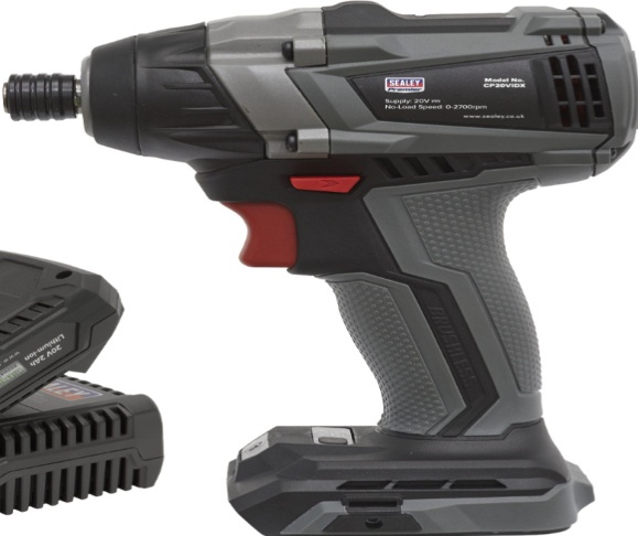 Sealey CP20VIDXKIT1 Brushless Impact Driver Kit 1/4In Hex 20V 2Ah