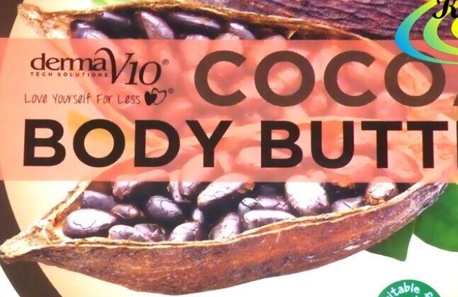 Derma V10 Cocoa Body Butter Moisturising Cream Vegan - 220ml X 2 - Image 7