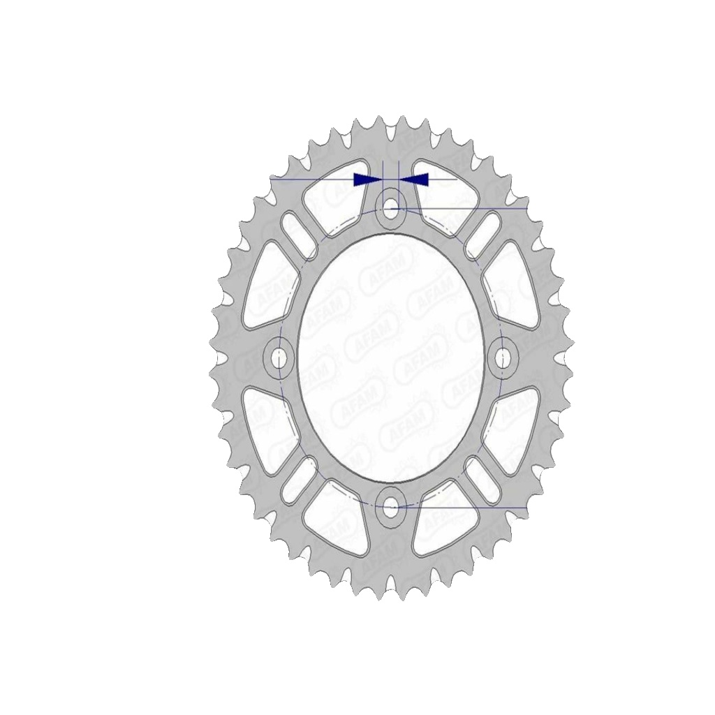 AFAM Ultra-Light Aluminum Self-Cleaning Chain 15104-Step 428 For Motorcycle