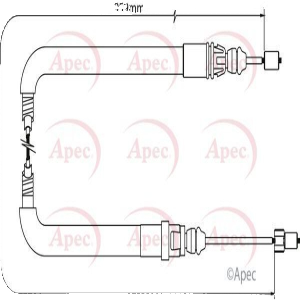 APEC REAR CABLE PARKING BRAKE FOR CITROËN C4 GRAND PICASSO C4 PICASSO