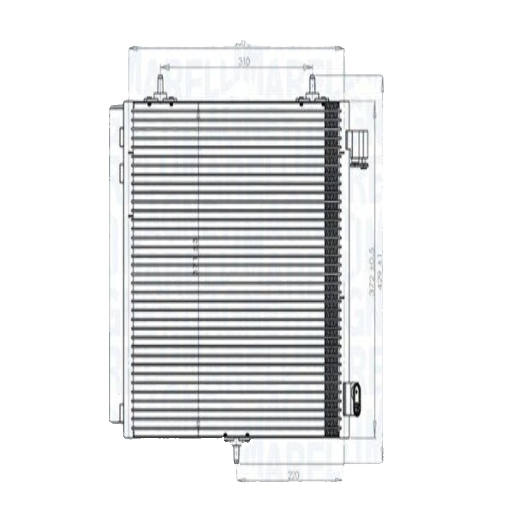 MAGNETI MARELLI 350203818000 Condenser, air conditioning for CITROËN,DS,PEUGEOT