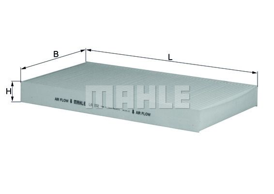 Mahle Pollen Air Filter for Cabin Filter LA152 Fits Iveco - Ford Daily