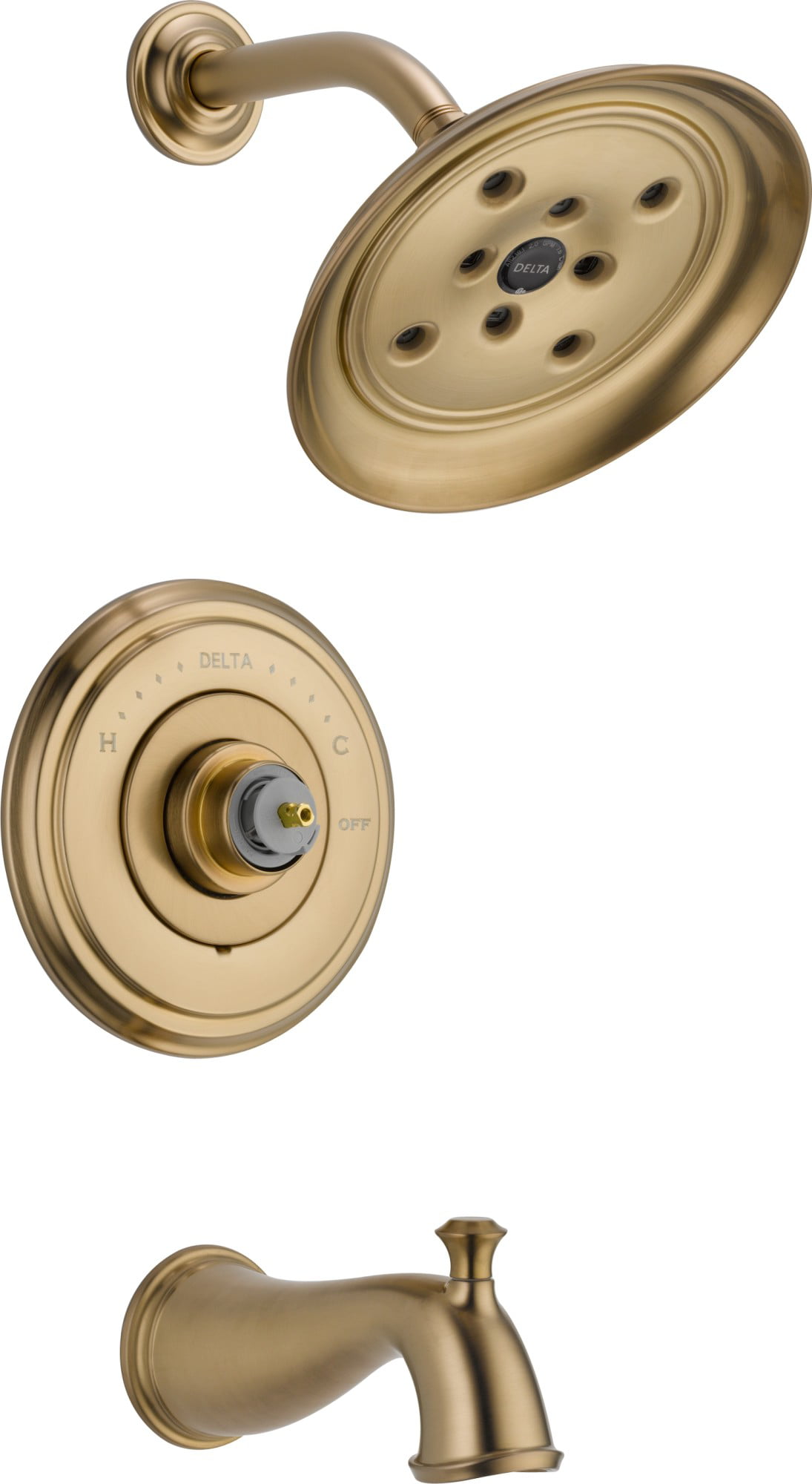 Delta T14497-CZLHP Champagne Bronze Bathroom Tub & Shower w/o Handle & Rough