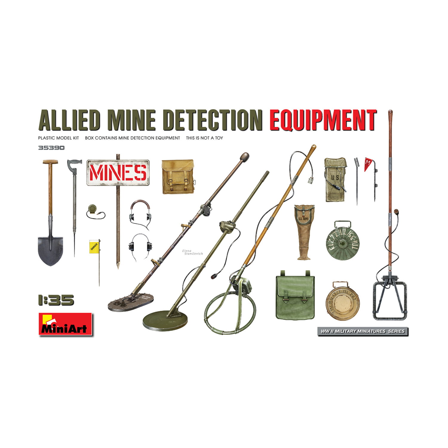 MiniArt 35390 1:35th scale Allied Mine Detection Equipment