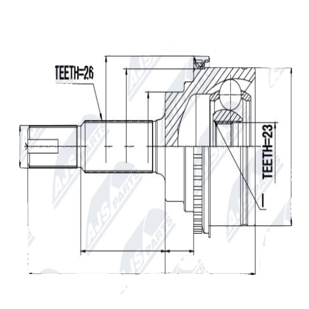 Fits NTY NPZ-TY-075 OUTER CV JOINT - Image 7